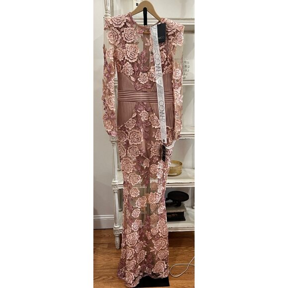 Zhivago Pink Lace Maxi Dress - Picture 3 of 9
